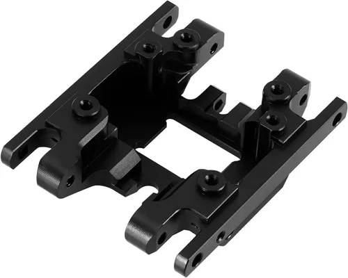 Vista 6 de INJORA - Soporte de transmisión de placa deslizante de aluminio de 0.60 oz para actualización TRX4M Aluminio negro