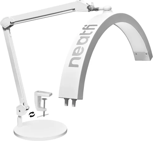 Vista 9 de Neatfi Lámpara de mesa LED media luna para esteticistas, técnico de uñas y cosmetóloga para arte de manicura, facial, depilación, hilo y tatuajes