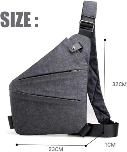 Vista 7 de UIJKMN Valcen - Bolsa de bolsillo personal para viajes, bolsa de bolsillo personal Valcen para hombres, bolsa cruzada con múltiples bolsillos