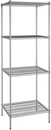 Vista 399 de Kit de 4 estantes de epoxi verde NSF de 21 x 72 pulgadas con postes de 86 pulgadas, estantería de almacenamiento resistente, kit de estantería
