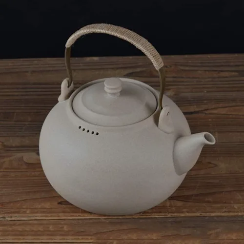 Vista 5 de LIOONS Hervidor de té de grado alimenticio, tetera creativa de moda, silbato de cerámica, tetera de fuego directo para el hogar, tetera de gran
