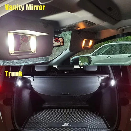 Vista 5 de Kit de 8 luces LED CRV para interiores Honda CR-V 2007 2008 2009 2010 2011 2012 blanco 6000K paquete de iluminación LED interior + luces