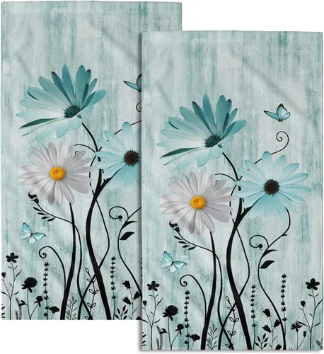 Vista 26 de Giwawa Juego de 2 toallas de mano vintage con diseño de oso y ciervo, diseño de alce y árbol, toalla de cara súper suave para baño, cocina, hombre