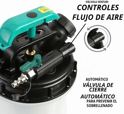 Vista 4 de OEMTOOLS 24937 Extractor de fluido neumático/manual, bomba extractora de aceite de 1.5 galones (6 litros), para refrigerante, transmisión y fluido