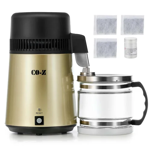 Vista 13 de CO-Z Destilador de agua de 1.1 galones, máquina de agua destilada de 4L para encimera con olla de vidrio, purificador de agua destilada de 750W