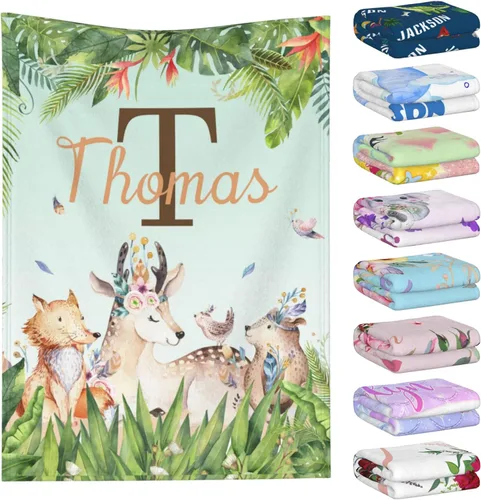 Vista 22 de Manta personalizada con nombre para niños y adultos, mantas personalizadas para niñas y niños, manta de franela personalizada con nombre