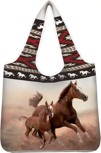 Vista 34 de Belidome Bolsa de comestibles con diseño de donas de ajolotl para compras, lavable, reutilizable, con bolsillo para asa