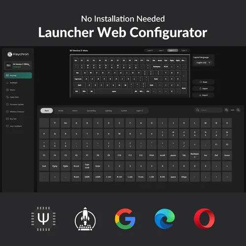 Vista 4 de Keychron K4 96% Layout QMK Teclado mecánico con opciones inalámbricas y con cable, interruptor banana con retroiluminación blanca, intercambiable