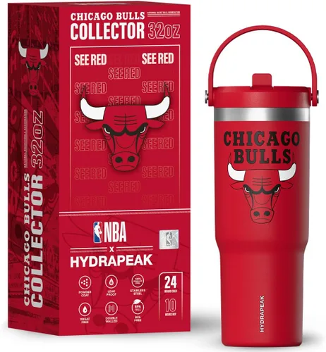 Vista 10 de Hydrapeak Boston Celtics Nomad - Botella de agua aislada de acero inoxidable a prueba de fugas con asa de agarre flexible y tapa de pajilla, edición