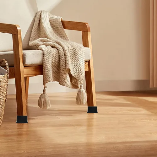 Vista 2 de Mcredy - Tapas para patas de silla, protector de patas de mesa, tamaño interior, 1-1/2 pulgadas x 1-1/2 pulgadas, para patas de muebles cuadradas
