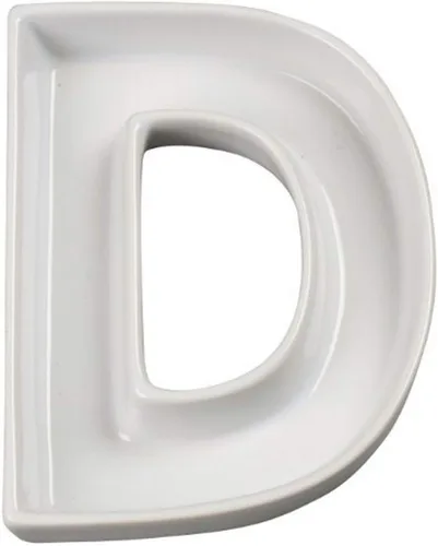 Vista 3 de Plato de cerámica con diseño de carta de amor Ivy Lane, color blanco, 6 - pulgadas, Blanco