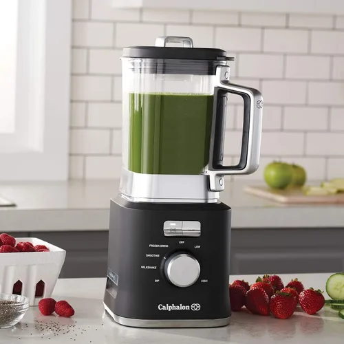Vista 5 de Calphalon Precision Control - Batidora de 50 onzas con base de 900 vatios y tarro Tritan sin BPA, negro mate