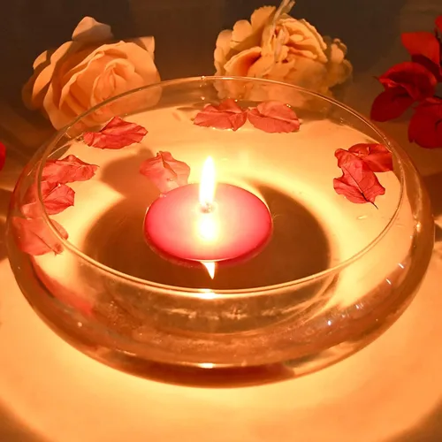 Vista 7 de Velas flotantes moradas de 3 pulgadas