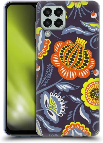 Vista 14 de Head Case Designs Officially Licensed Haroulita Blue Red Ethnic Pattern Gel Case [Military Grade Protection] Compatible with Samsung Galaxy M33