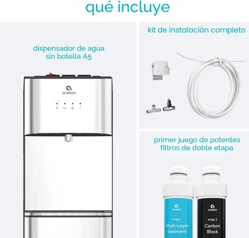 Vista 7 de Avalon dispensador de agua refrigerada, agua sin botella, de limpiado automático y grado comercial. 3 configuraciones de temperatura. Agua caliente