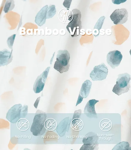 Vista 5 de NACHILA Camisones para mujer, viscosa hecha de bambú, cuello en V, manga corta, ropa de dormir fresca