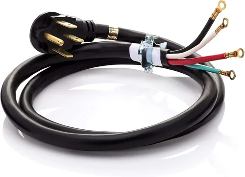 Vista 3 de Smart Choice Cable de alimentación de la gama de 4 cables de 50 amperios de 6 pies de largo para la conexión de la gama eléctrica