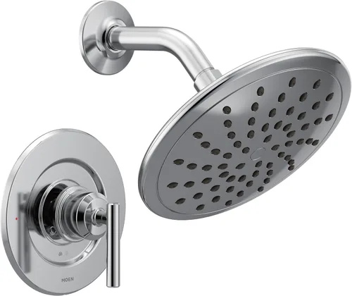 Vista 6 de Moen Gibson Posi-Temp - Molde de ducha moderno de equilibrio de presión dorado bronce con cabezal de ducha de lluvia de 8 pulgadas, requiere