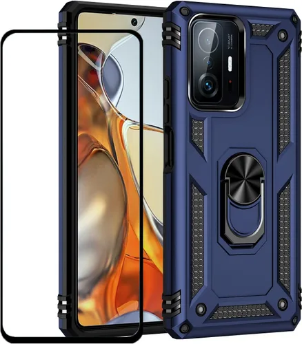 Vista 32 de Funda para Xiaomi POCO X3 NFC /X3 Pro con protector de pantalla, armadura de protección militar híbrida resistente a prueba de golpes, funda Negro