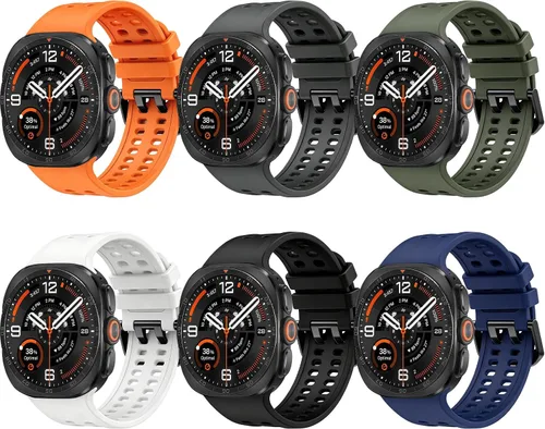 Vista 8 de Miimall Correa de silicona para Galaxy Watch Ultra 2/1 2026, resistente, transpirable, suave, deportiva, correa de repuesto impermeable, correa 1