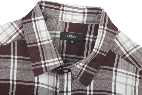 Vista 3 de Men's Button Down Plaid Short Sleeve Work Casual Western Shirt