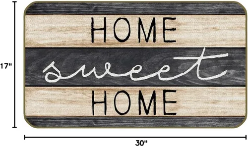 Vista 3 de UINHMOP Tapete decorativo de 17 x 30 pulgadas, diseño de hogar dulce hogar, retro, rústico, para el hogar, decoración de casa de campo