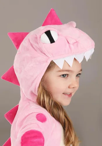 Vista 4 de Fun Costumes Mono de dinosaurio rosa para niñas