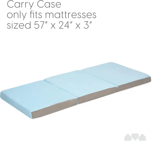 Vista 2 de Milliard Funda de transporte para siestera triple plegable azul (24 x 19 x 9 pulgadas) no incluye el colchón