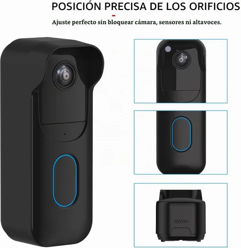 Vista 4 de Funda de silicona para Blink Video Doorbell (2.ª generación), funda protectora de silicona resistente a la intemperie con borde para la nueva cámara