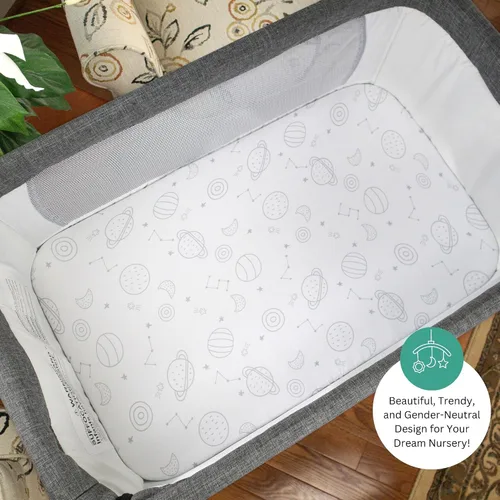 Vista 3 de Sábanas de moisés para Angelbliss, Koolerthings, Chicco LullaGo, BCOL, Semphis Bassinet Bedside Sleeper de TansyPanda, paquete de 3, 33x20 pulgadas