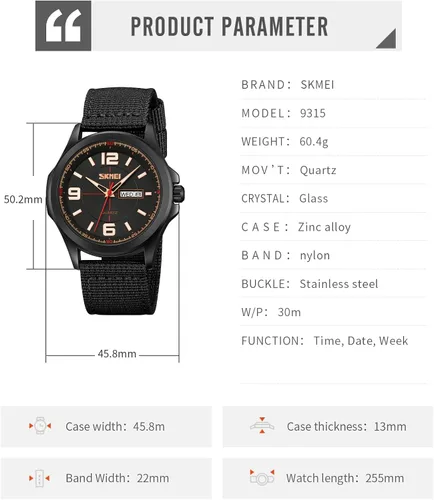 Vista 7 de SKMEI Relojes de hombre Expedition Scout Reloj de cuarzo impermeable de muñeca