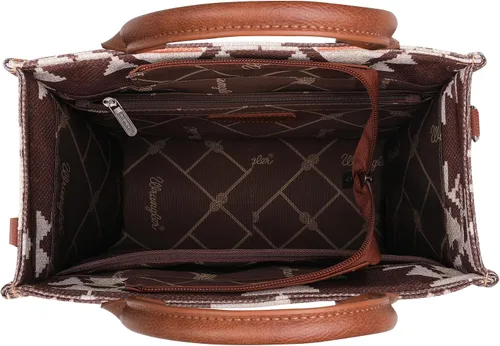 Vista 4 de Wrangler - Cartera para tarjetas de crédito para mujer, estilo bohemio, azteca, con bolsillo con cremallera
