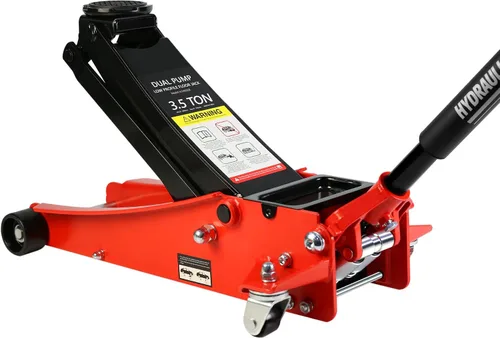 Vista 18 de LKTART Gato hidráulico de piso de 2 toneladas de bajo perfil para automóvil con rango de elevación de pistón único 3.3"-15.2