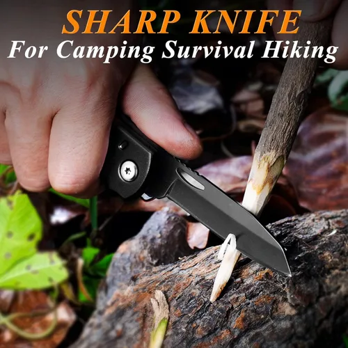 Vista 5 de RoverTac Multiherramienta de Camping con Hacha y Azada 11-en-1 Multiherramienta Equipo de Camping Herramienta de Supervivencia con Hacha Cuchillo