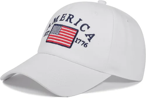 Vista 12 de IIN Gorra de béisbol con bandera estadounidense para hombres y mujeres, de perfil bajo, militar, militar, militar, para papá