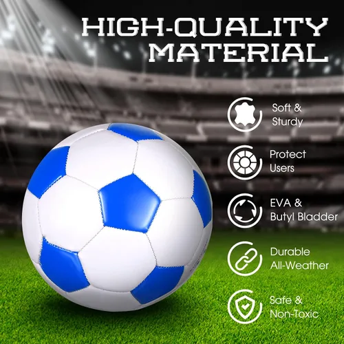 Vista 4 de HyDren 8 pelotas de fútbol a granel con bomba desinflada, tamaño oficial, pelota de fútbol deportiva para niños y adultos, juego para interiores