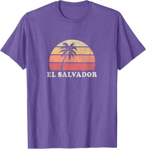 Vista 11 de El Salvador Vintage 70s Retro Throwback Design Camiseta, Azul