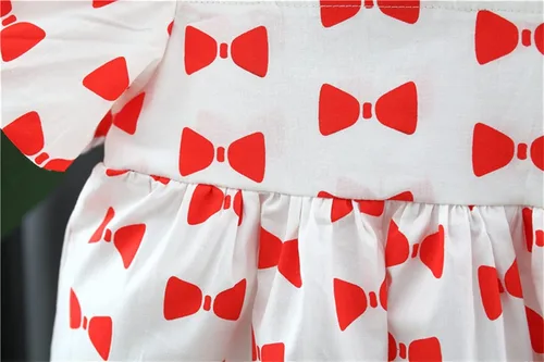 Vista 5 de Toddler Baby Girls Dress Summer Bohemia Ruffle Bowknot Short Puff Sleeve Casual A Line Backless Dresses Party Clothes 5 Year Old Girl Clothing