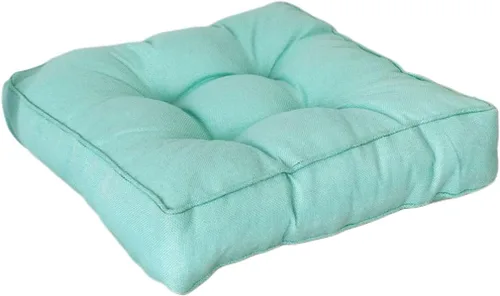 Vista 11 de Cojín cuadrado sólido de 16 pulgadas para silla, estilo tatami, cojín antideslizante y grueso, tapete suave para silla de oficina, cocina, comedor
