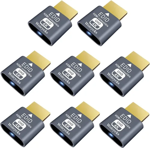 Vista 8 de Enchufe ficticio DisplayPort 4K, emulador de pantalla fantasma sin cabeza, compatible con emulador EDID, 1080 @60 Hz-3840 x 2160 @17 Hz, paquete de 2