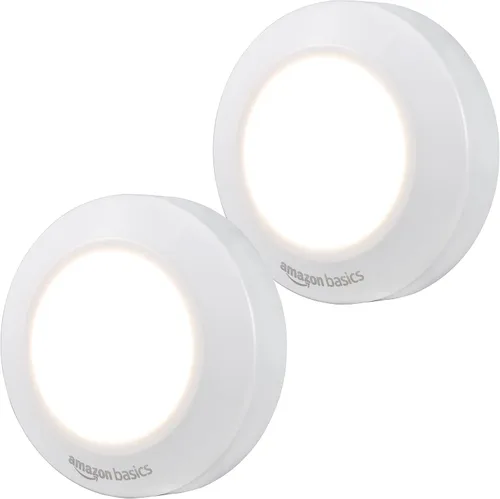 Vista 10 de Amazon Basics Barra de luz LED USB/funciona con pilas, sensor de movimiento giratorio, luces adhesivas, 250 lúmenes, 12 pulgadas, iluminación debajo