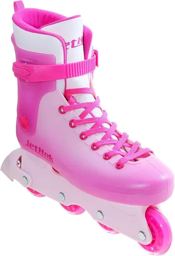 Vista 8 de Inlineskates - Patines en línea para mujeres y niñas, tamaño ajustable, freno extraíble, rodamientos ABEC-7, para patinaje en interiores