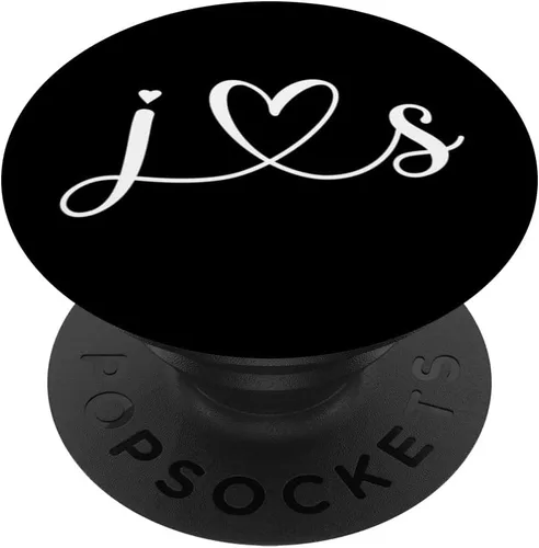 Vista 6 de J Love S Bride Boyfriend & Girlfriend J Letter y S Letter PopSockets MagSafe PopGrip para iPhone