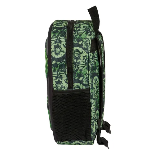 Vista 3 de Mochila Infantil 3D Hulk Negro Verde 27 x 33 x 10 cm