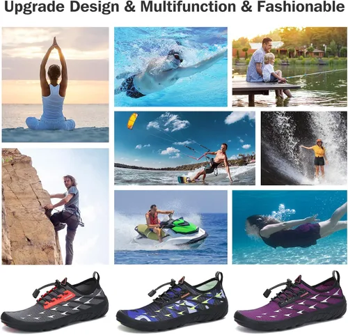 Vista 7 de SAGUARO - Hombres Zapatos de Agua de Secado Rápido Descalzo de las Mujeres Deportes Aqua Zapatos al aire libre Playa Natación Buceo Surf Kayak