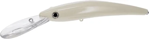 Vista 12 de Bill Lewis Pesca Lipless Realista Trolling Preciso Walleye Crankbait Lite con dos grandes Mustad Triple Grips BH Wonderbread en blanco