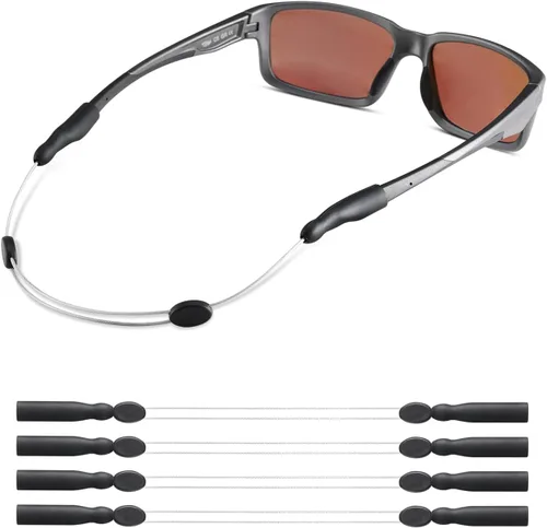 Vista 14 de Correa para gafas, correa ajustable sin cola para lentes de sol y gafas, correas de cable, soportes para gafas alrededor del cuello, cordón