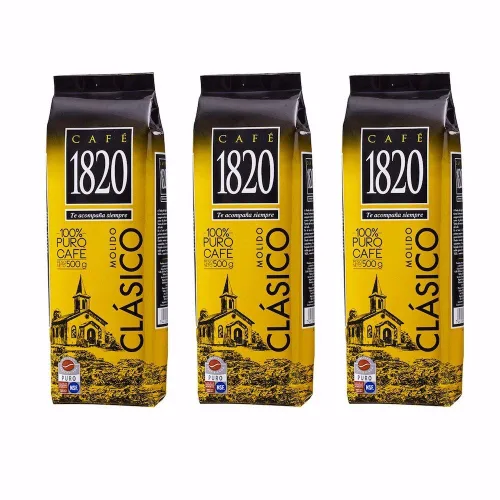 Vista 2 de Café 1820 Café Costa Rica - Café molido de Costa Rica, 100% Arábica, tostado medio, sabor rico, 8.8 oz (250 g) Paquete de 3