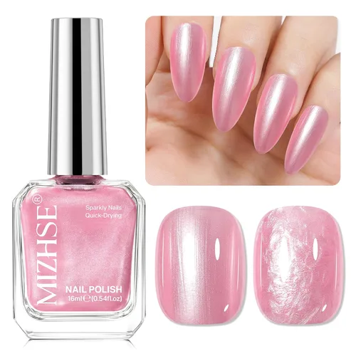 Vista 28 de MIZHSE Esmalte de uñas blanco perla de secado rápido, esmalte de uñas
