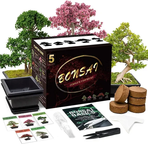 Vista 8 de Meekear 5 Kit de Árbol Bonsái Juego Completo de Herramientas para Cultivo de Plantas, Kit Inicial para Cultivo de Árbol Bonsái en Maceta